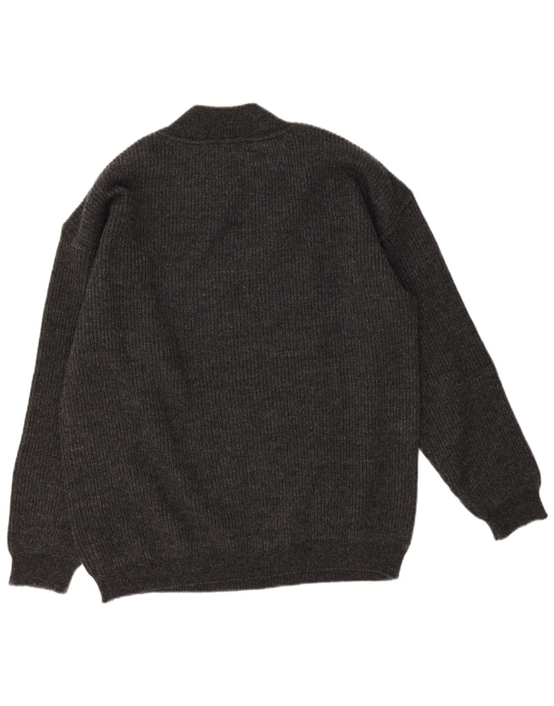 Maglione da uomo Stefanel a collo alto in lana grigio medio