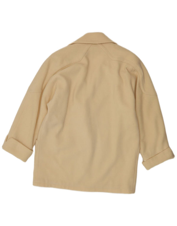 Giacca blazer vintage da donna a 1 bottone UK 18 XL in lana beige