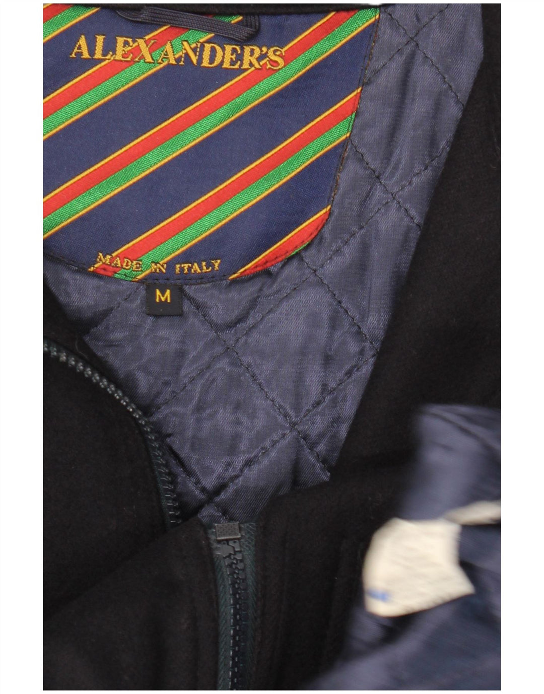 Cappotto giacca a vento dal taglio ampio da uomo di Alexander UK 38 Lana medio blu navy