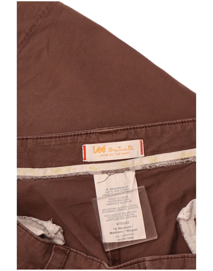 Pantaloncini casual da donna LEE US 16 2XL W36 Cotone marrone