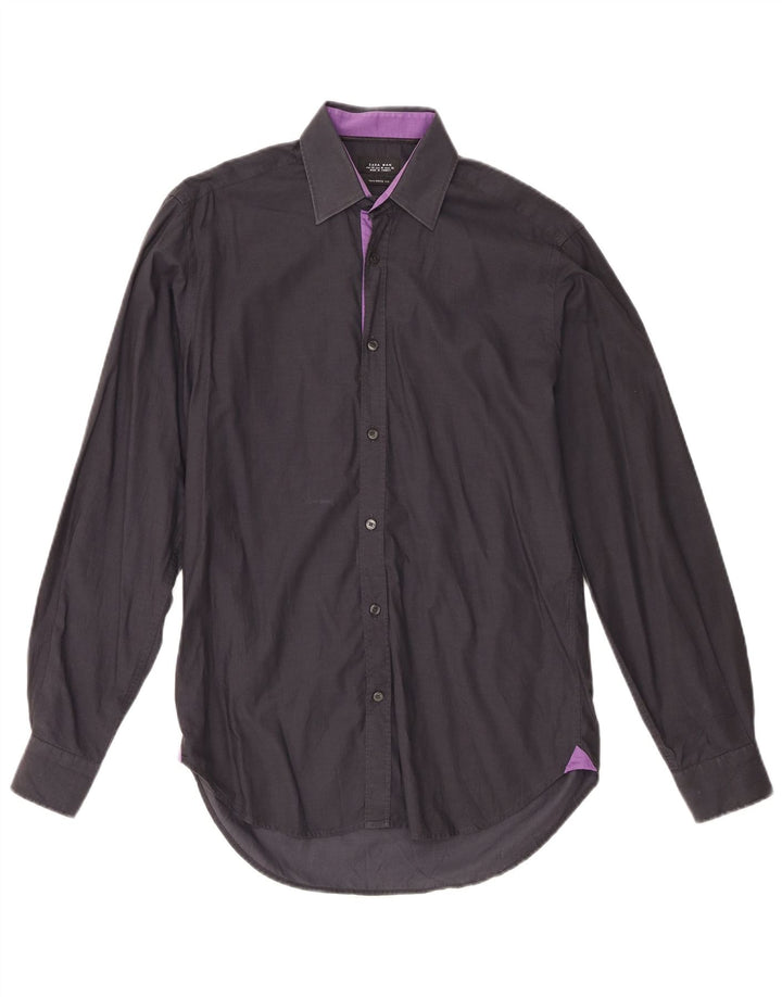 Camicia sartoriale da uomo Zara EU 38 blu navy medio