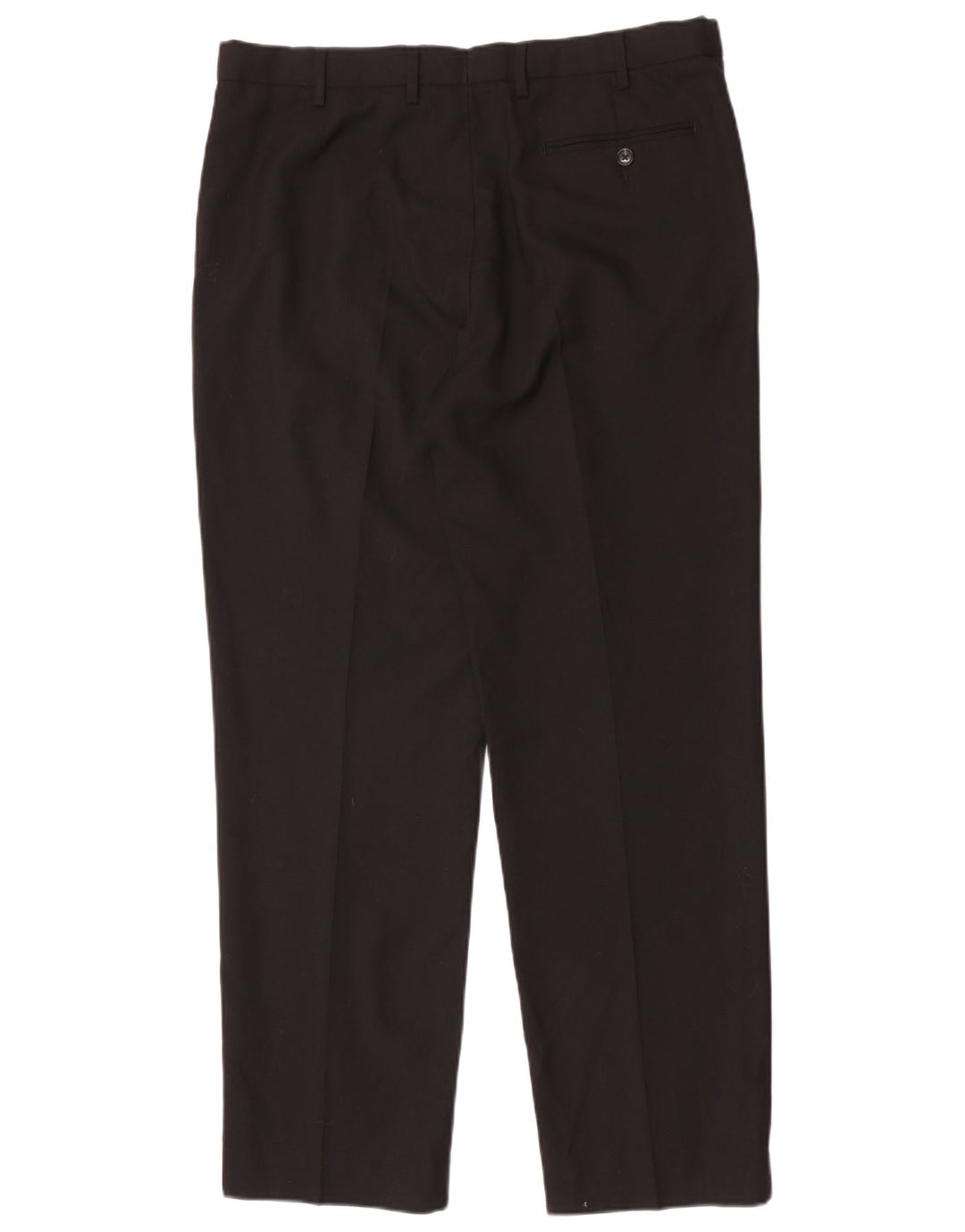 Pantaloni da abito da uomo con vestibilità regolare e pegged Marks & Spencer W36 L31 in lana nera