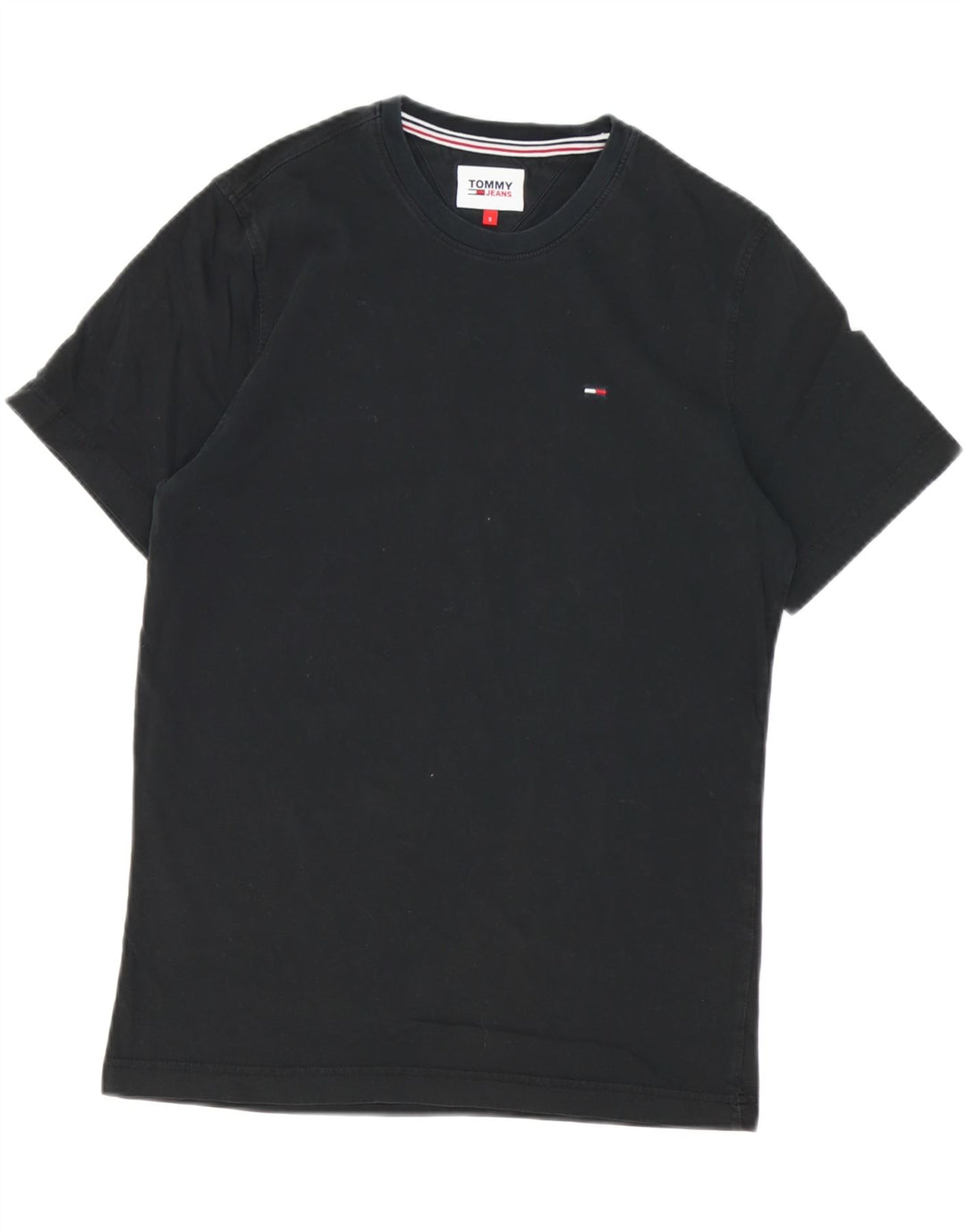 T-shirt da uomo Tommy Hilfiger Top piccola in cotone nero