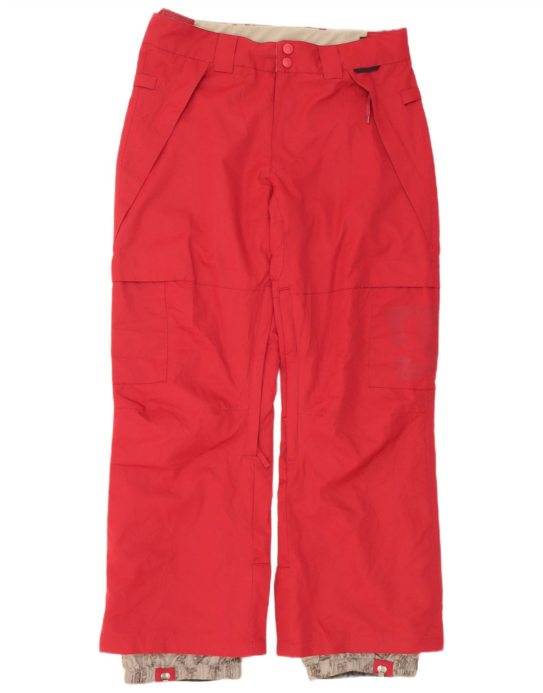 Pantaloni da sci DC da uomo in poliestere rosso medio