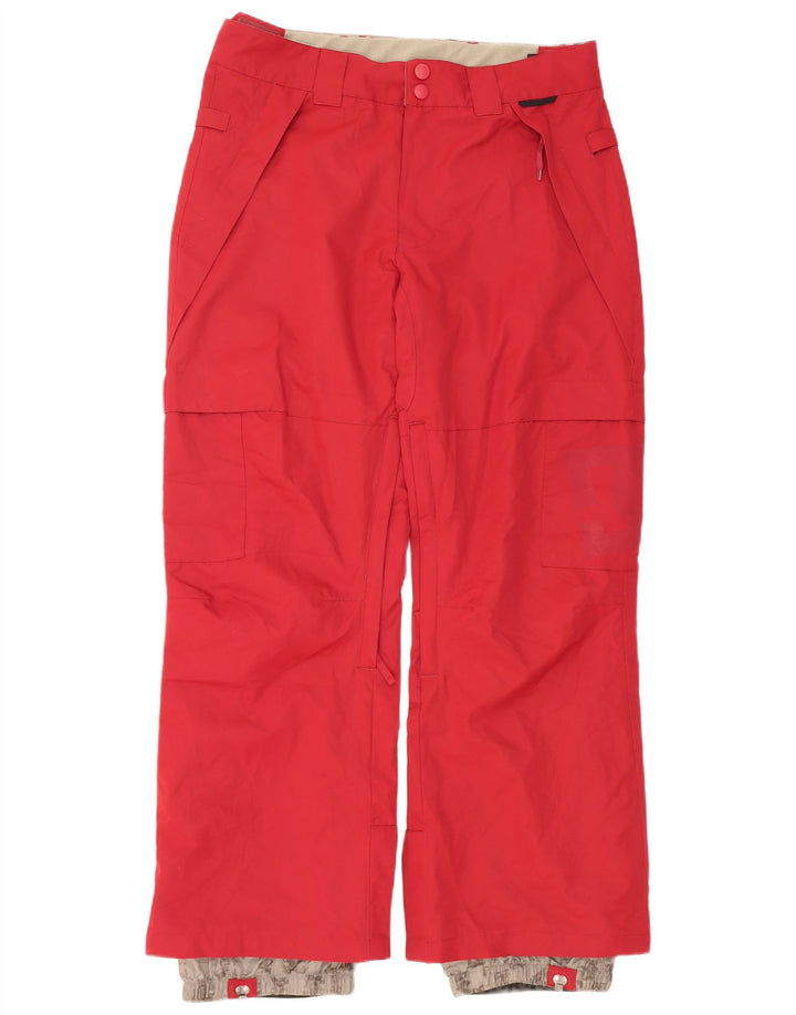 Pantaloni da sci DC da uomo in poliestere rosso medio