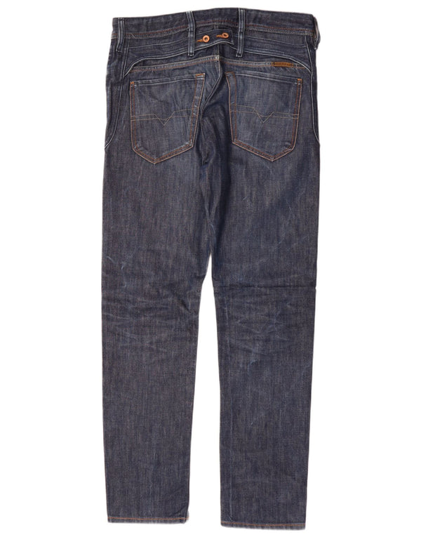 Jeans slim da uomo DIESEL W30 L32 in cotone blu navy