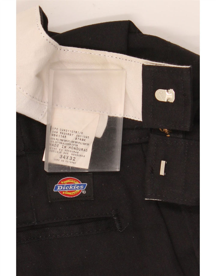 Pantaloni chino dritti da uomo Dickies W34 L32 poliestere nero