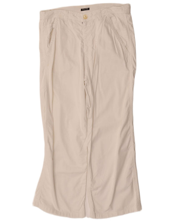 Pantaloni chino bootcut a vita alta da donna Miu Miu IT 46 Large W32 L26 Bianco