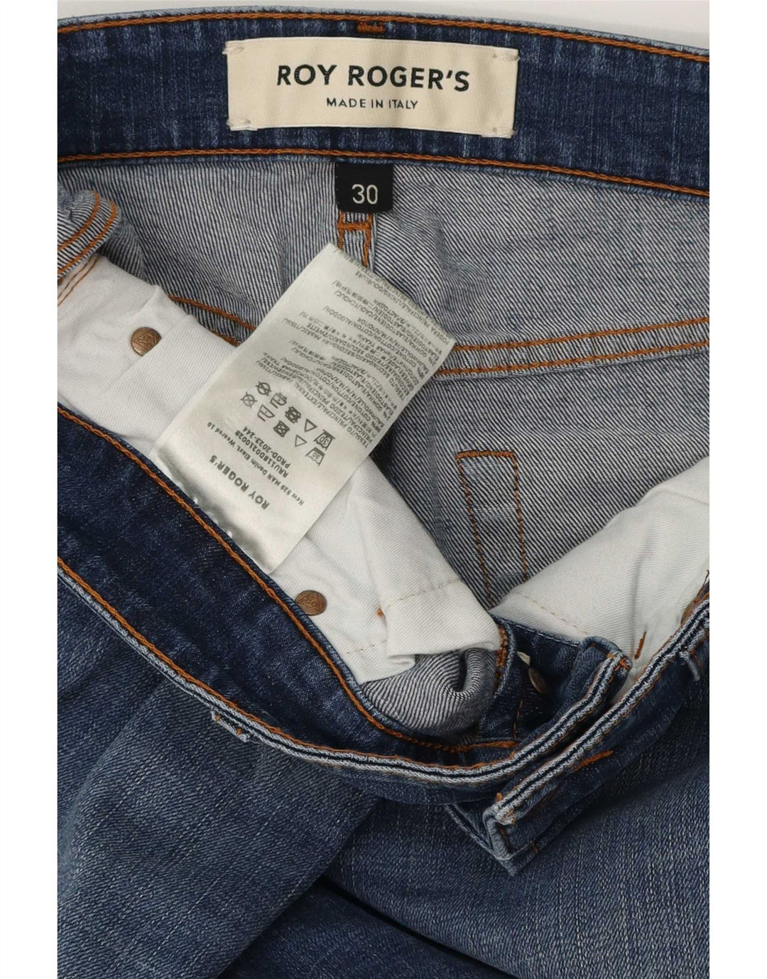 Jeans slim da uomo Roy Rogers W30 L30 cotone blu