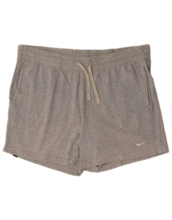 NIKE Pantaloncini sportivi da uomo di grandi dimensioni in cotone chiazzato grigio