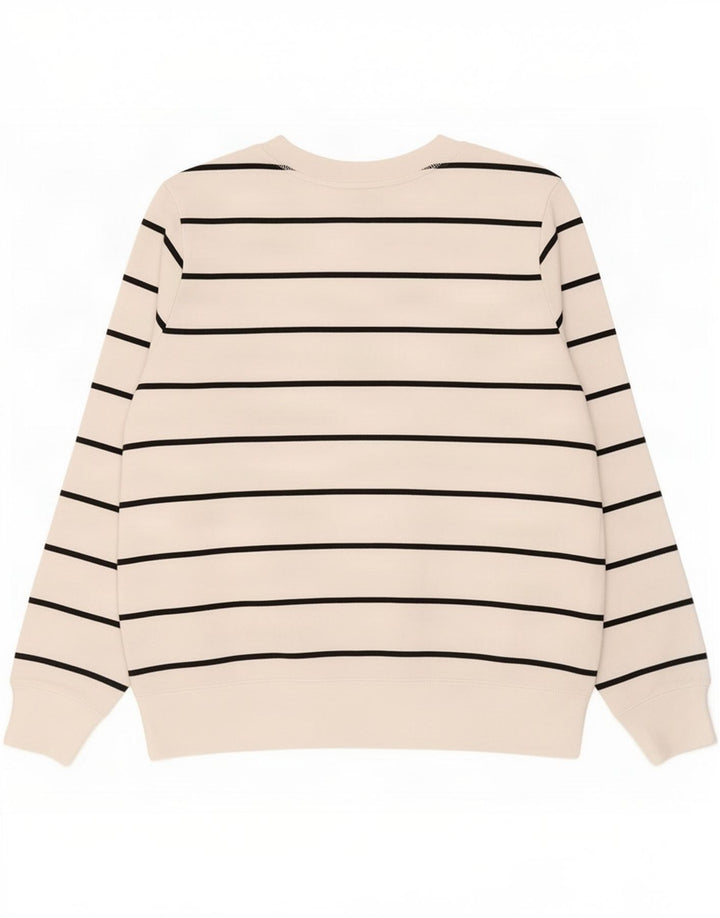 Felpa da donna Marks & Spencer UK 12 Cotone a righe bianche medie