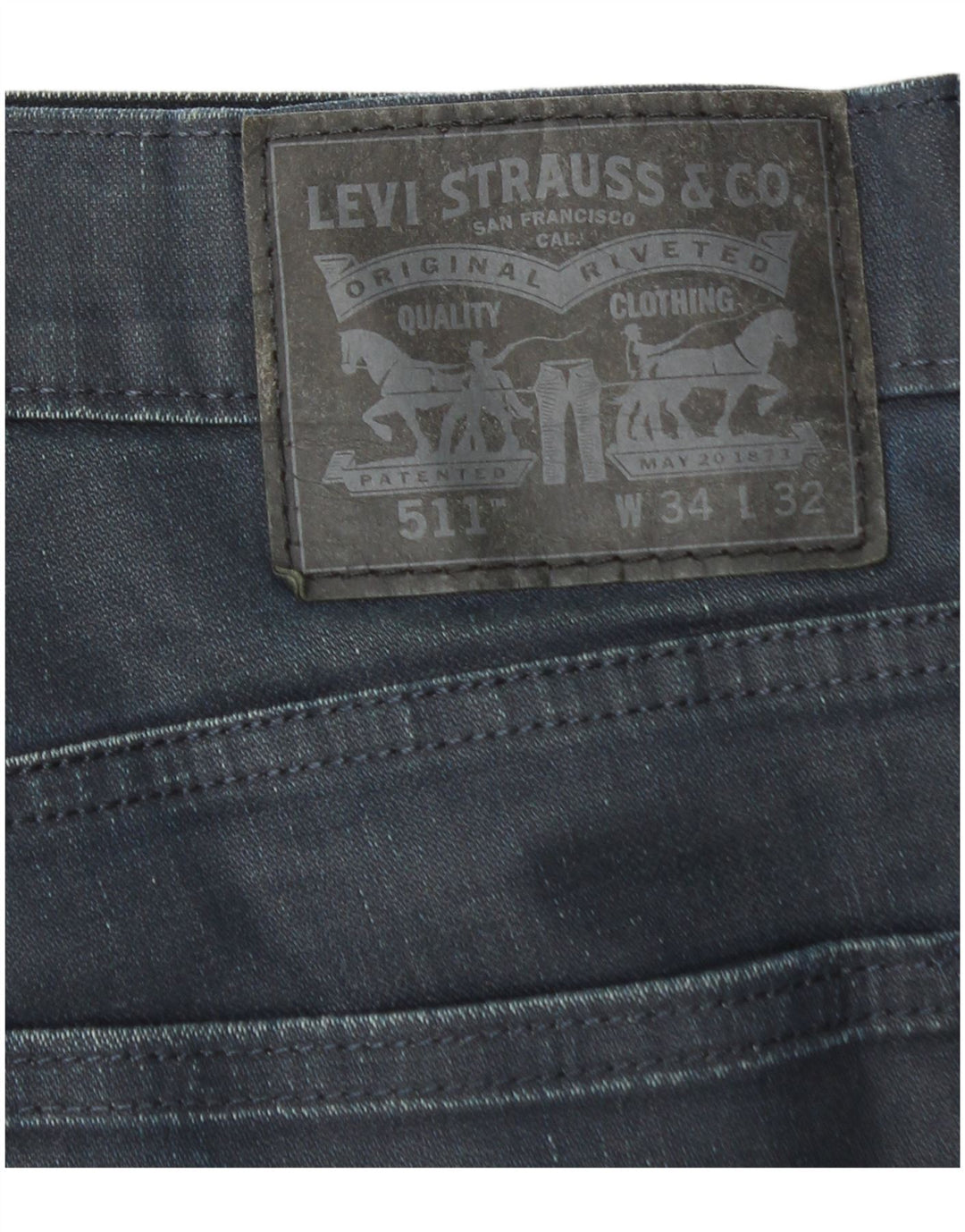 Jeans Levi's Uomo 511 Slim W34 L32 Cotone Blu Navy