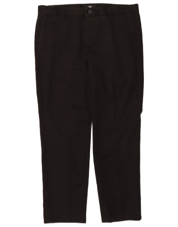 Dockers Mens Signature Slim Fit Chino Trousers W36 L29 Black Cotton