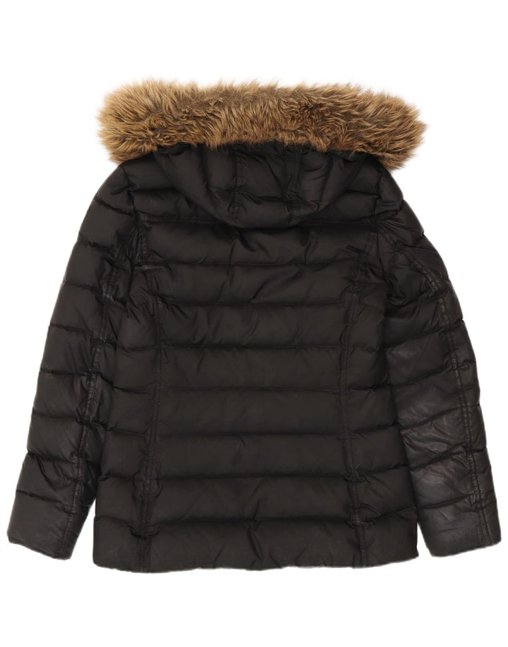 Giacca imbottita con cappuccio da donna Tommy Hilfiger UK 10 piccola poliestere nero