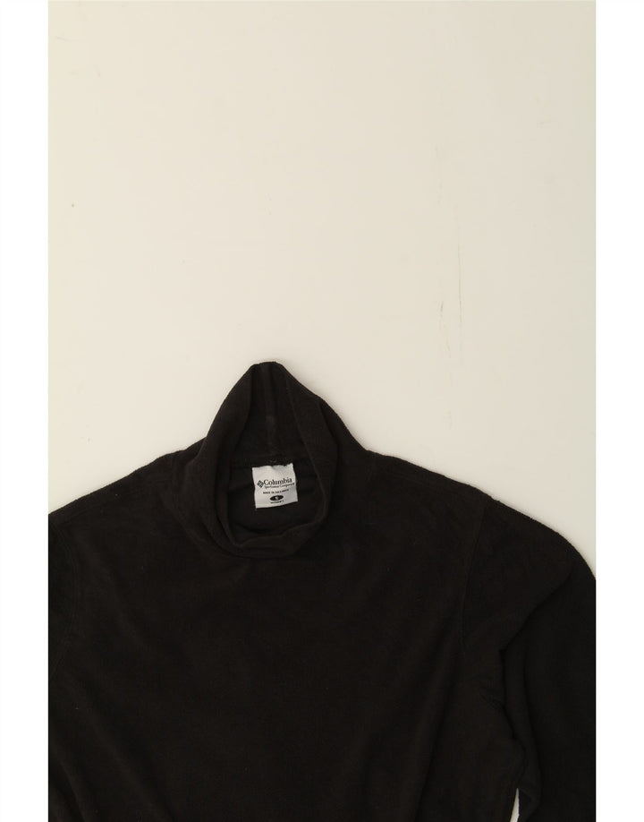 COLUMBIA Womens Fleece Jumper UK 10 Small Black Polyester Vintage Columbia and Second-Hand Columbia from Messina Hembry 