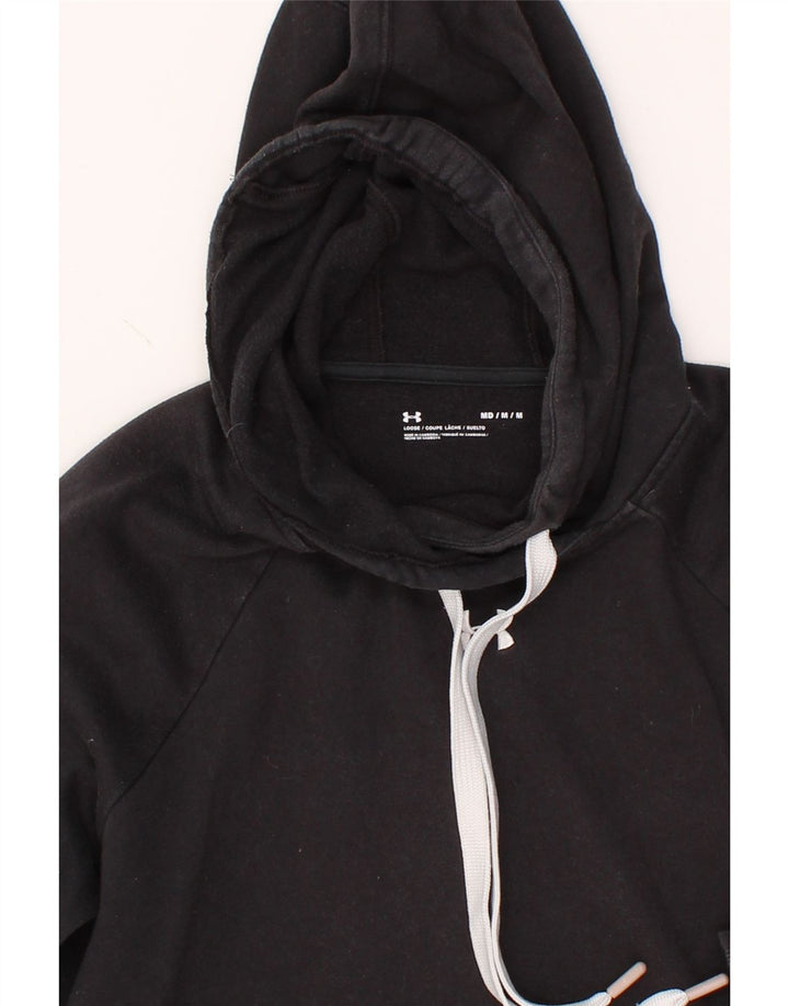 UNDER ARMOUR Womens Hoodie Jumper UK 14 Medium Black Cotton Vintage Under Armour and Second-Hand Under Armour from Messina Hembry 