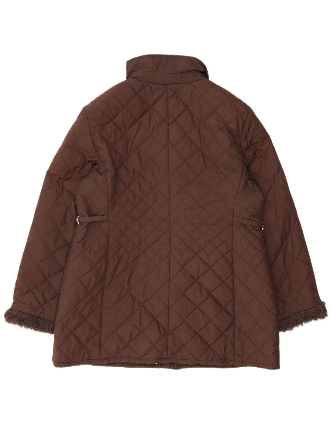 Giacca trapuntata da donna Marks & Spencer UK 16 grande poliestere marrone