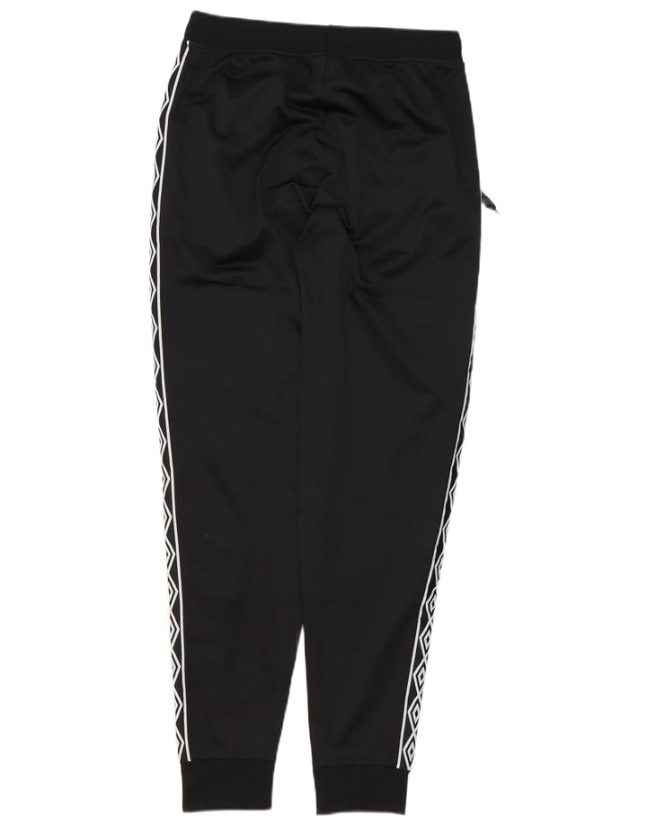 Pantaloni da tuta con grafica Umbro da uomo, pantaloni da jogging, piccoli, in poliestere nero