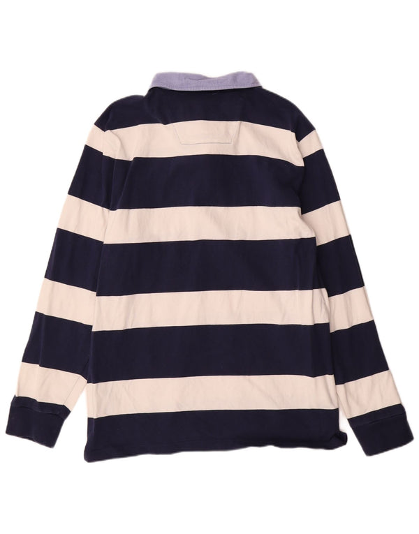 Crew Clothing Polo da rugby da uomo a maniche lunghe 2XL a righe blu scuro