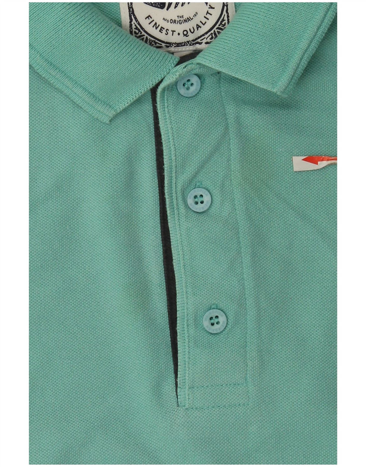 Polo da uomo Weird Fish 4XL in cotone turchese
