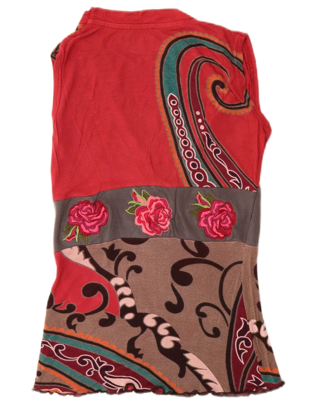 DESIGUAL Camicetta senza maniche da donna Top UK 8 Piccolo floreale multicolore