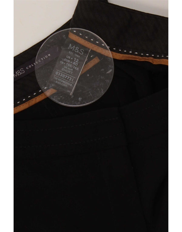Pantaloni casual slim da donna Marks & Spencer UK 12 medi W32 L26 neri
