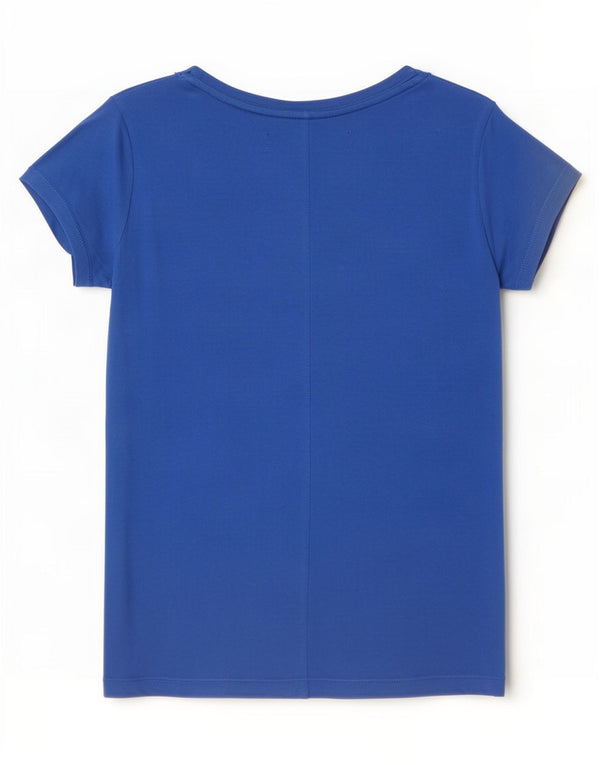 Desigual T-shirt grafica da donna Top UK 14 Cotone floreale blu medio