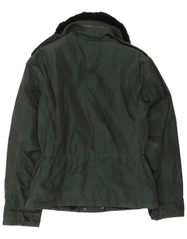 Giacca militare da uomo Aspesi UK 38 Poliestere color block verde medio