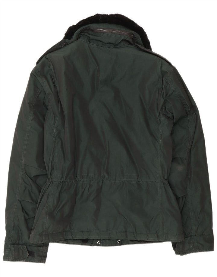 Giacca militare da uomo Aspesi UK 38 Poliestere color block verde medio