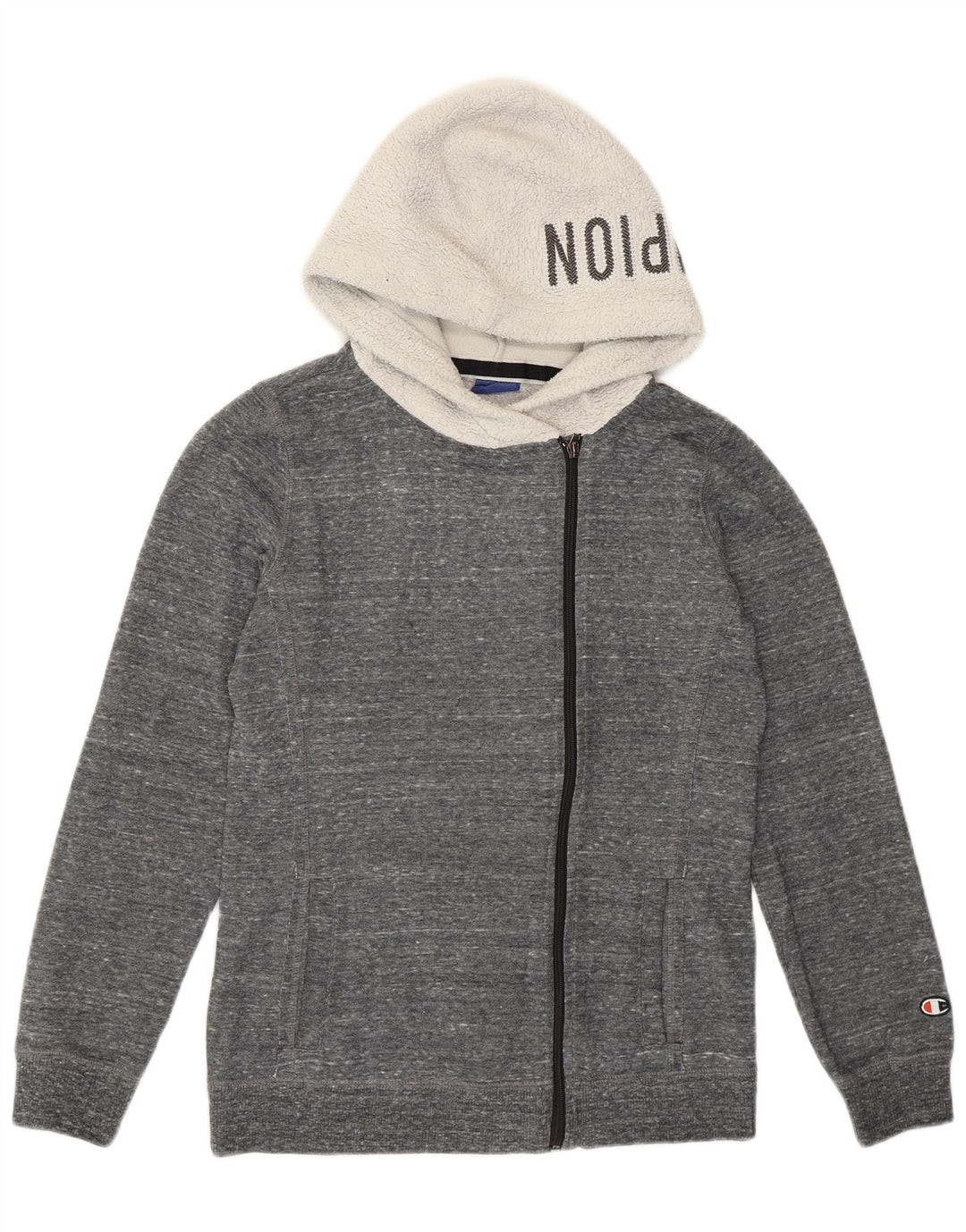 Maglione con cappuccio e zip da donna Champion UK 12 Poliestere screziato grigio medio