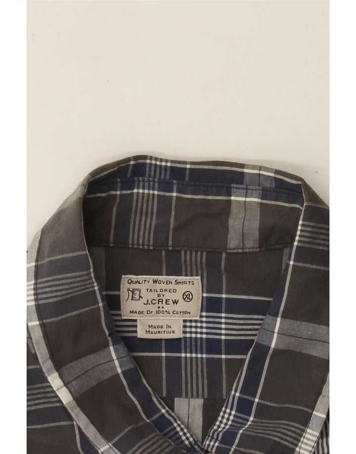 Camicia da uomo J. CREW XL in cotone a quadri grigi