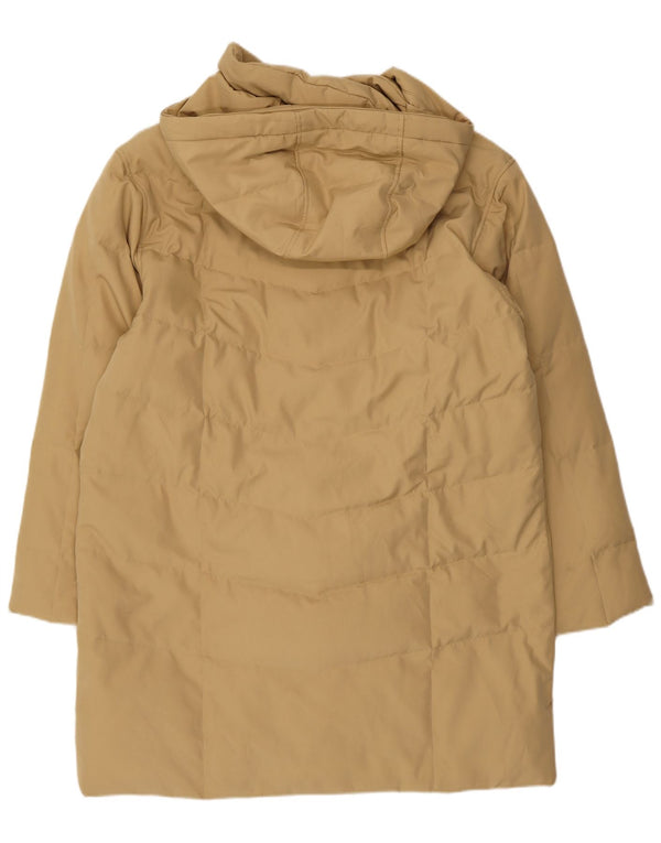 BENCH Womens Hooded Padded Coat UK 16 Large Beige Polyester