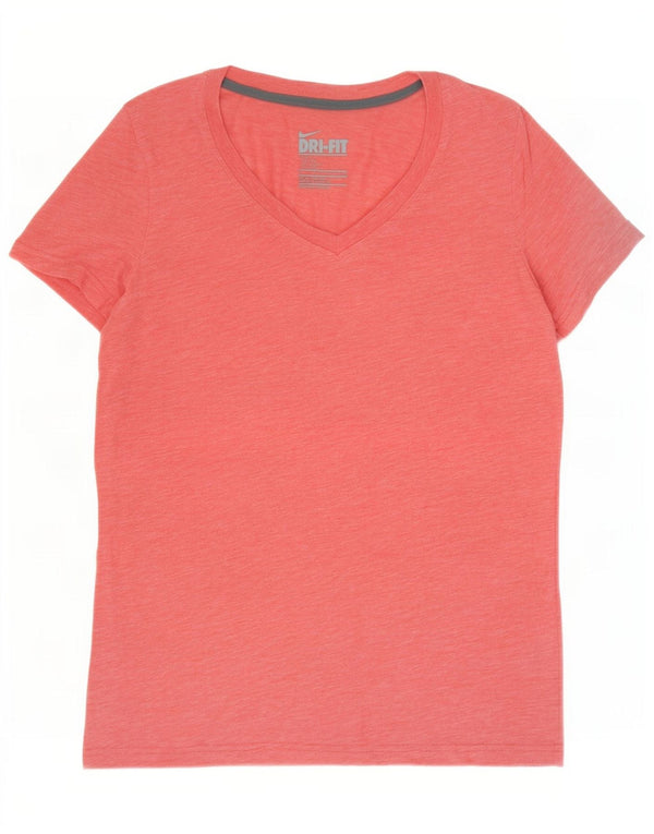 T-shirt ampia a maniche corte Nike Dri Fit da donna UK 10 Small Pink Flecked