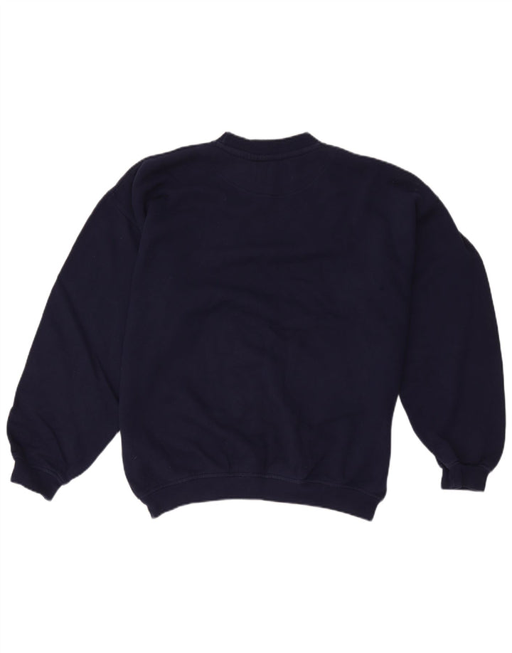 Felpa da uomo Lotto Maglione medio in cotone blu navy