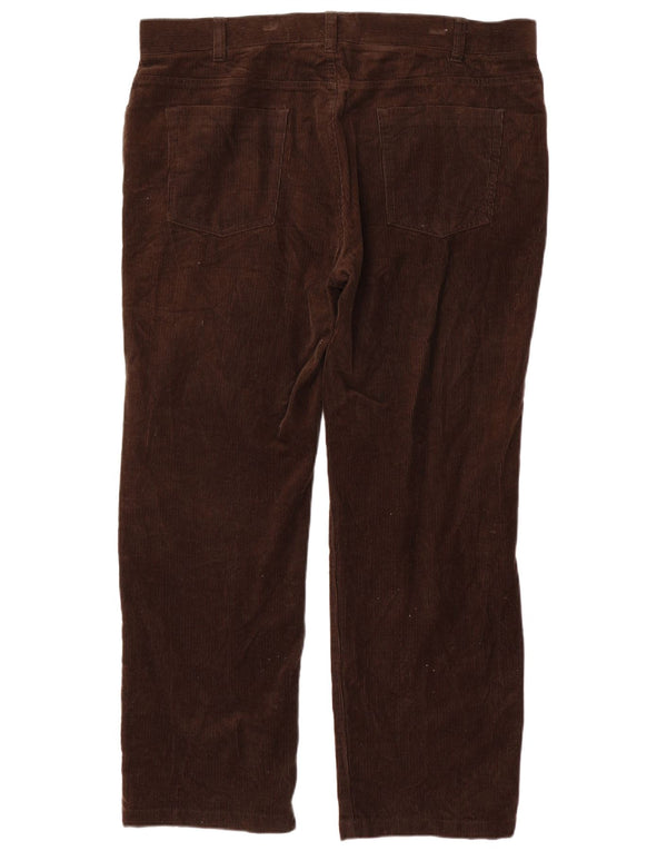 Pantaloni dritti da uomo in velluto a coste James Pringle W40 L29 cotone marrone