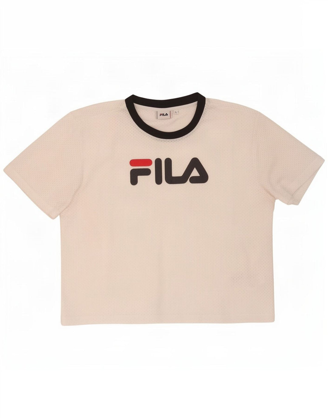 Maglietta grafica da donna Fila Top UK 16 grande poliestere bianco