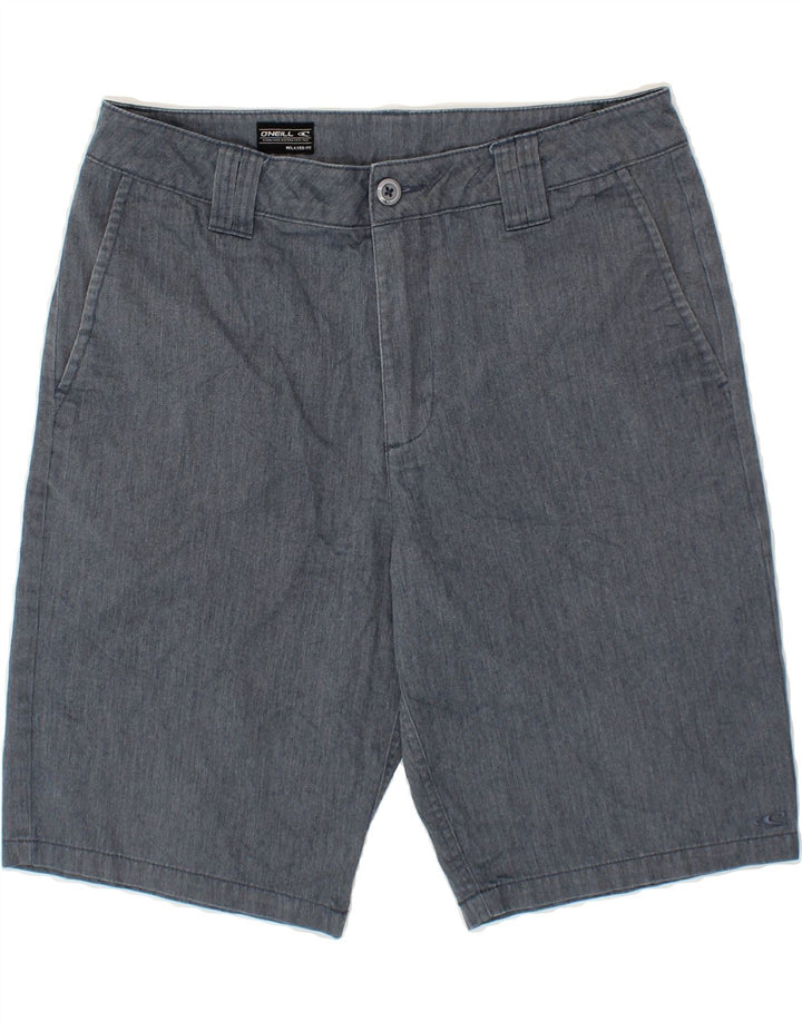 O'NEILL Mens Relaxed Fit Chino Shorts W30 Medium Grey Polyester Vintage O'Neill and Second-Hand O'Neill from Messina Hembry 