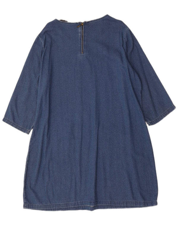 Abito in denim oversize con maniche a 3/4 da donna Marks & Spencer UK 16 grande blu