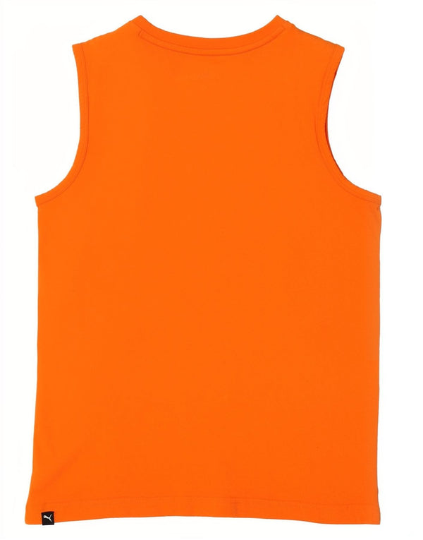Canotta grafica Puma da bambino 13-14 anni XL in cotone arancione sportivo