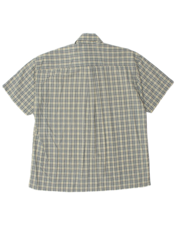 Camicia da uomo a maniche corte Dockers a quadri gialli medi