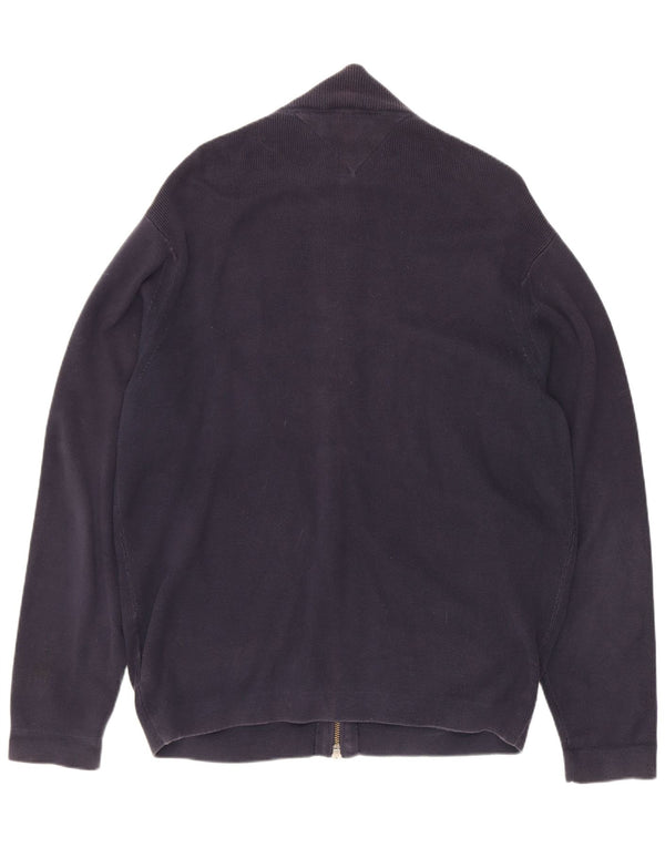 Maglione cardigan da uomo Tommy Hilfiger grande cotone blu navy