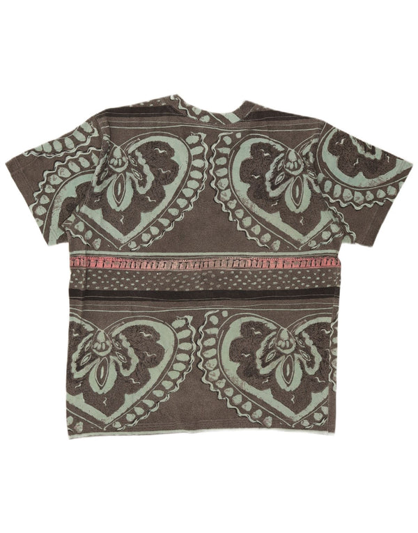 T-shirt grafica da uomo Ellesse Top grande in cotone floreale grigio