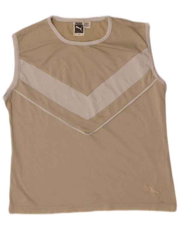 Canotta senza maniche da donna Puma UK 14 Large Beige Colourblock