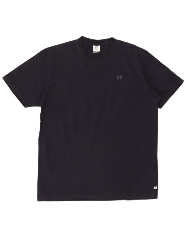 T-shirt da uomo Russell Athletic Top XL in cotone blu navy