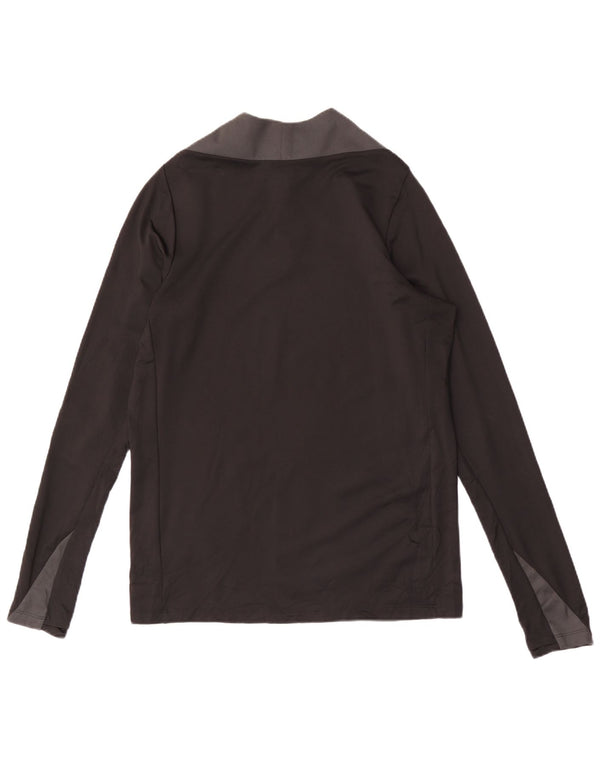 NIKE Top da tuta pullover con zip e collo Dri Fit da uomo, colore nero medio