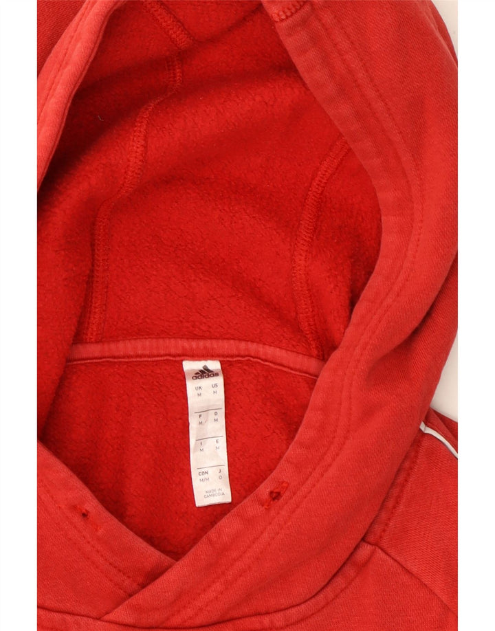 Maglione con cappuccio da uomo ADIDAS rosso medio in cotone