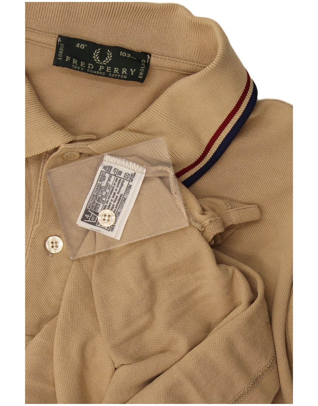 Polo Da Uomo Fred Perry Piccola In Cotone Beige