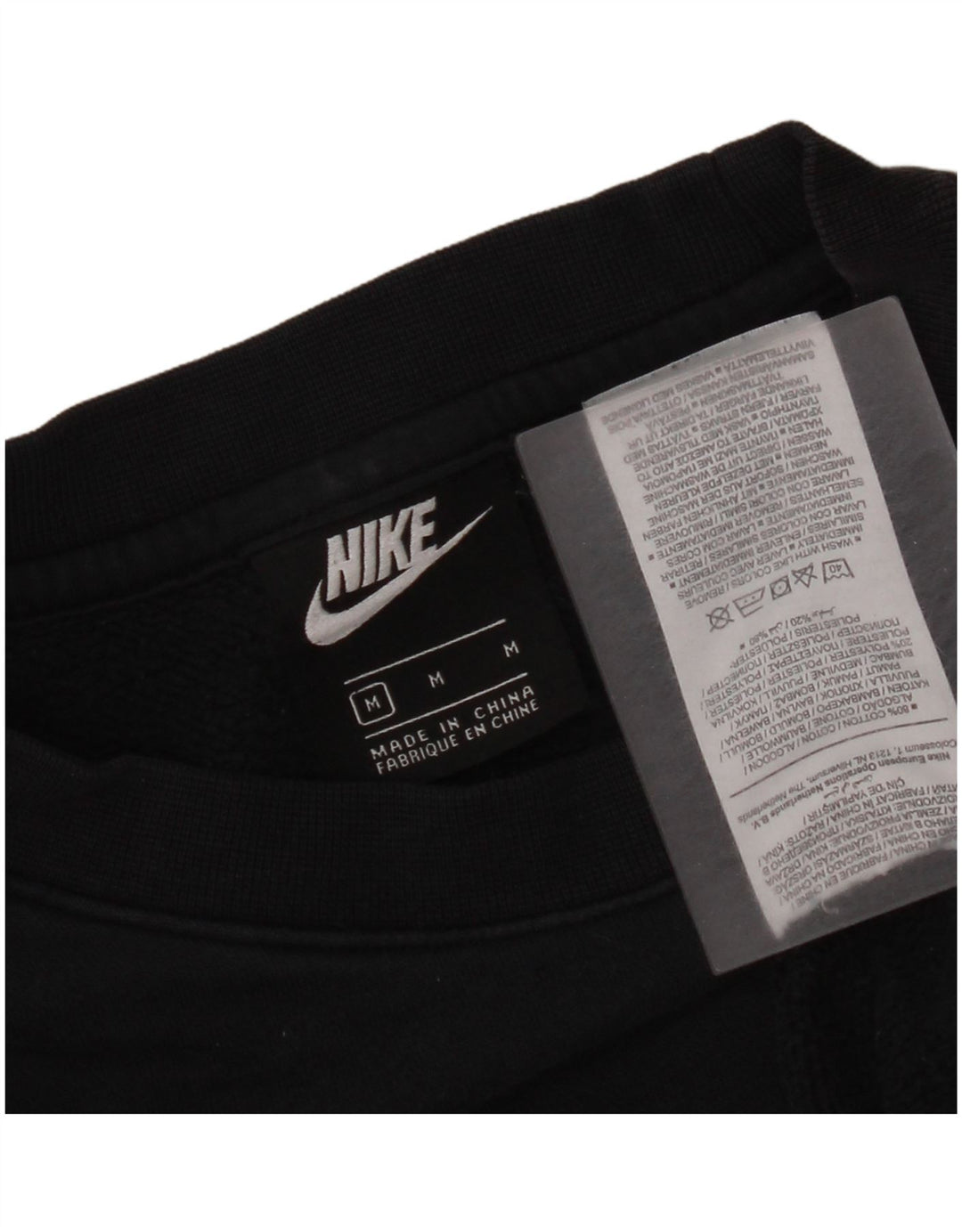 Felpa Nike Uomo Maglia Media Cotone Nero