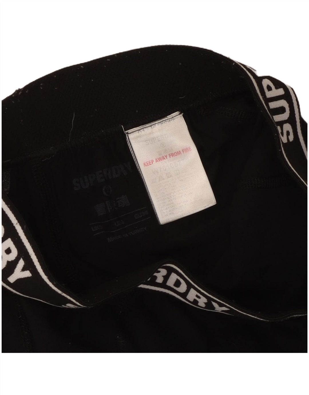 Leggings grafici da donna Superdry UK 8 Small cotone nero