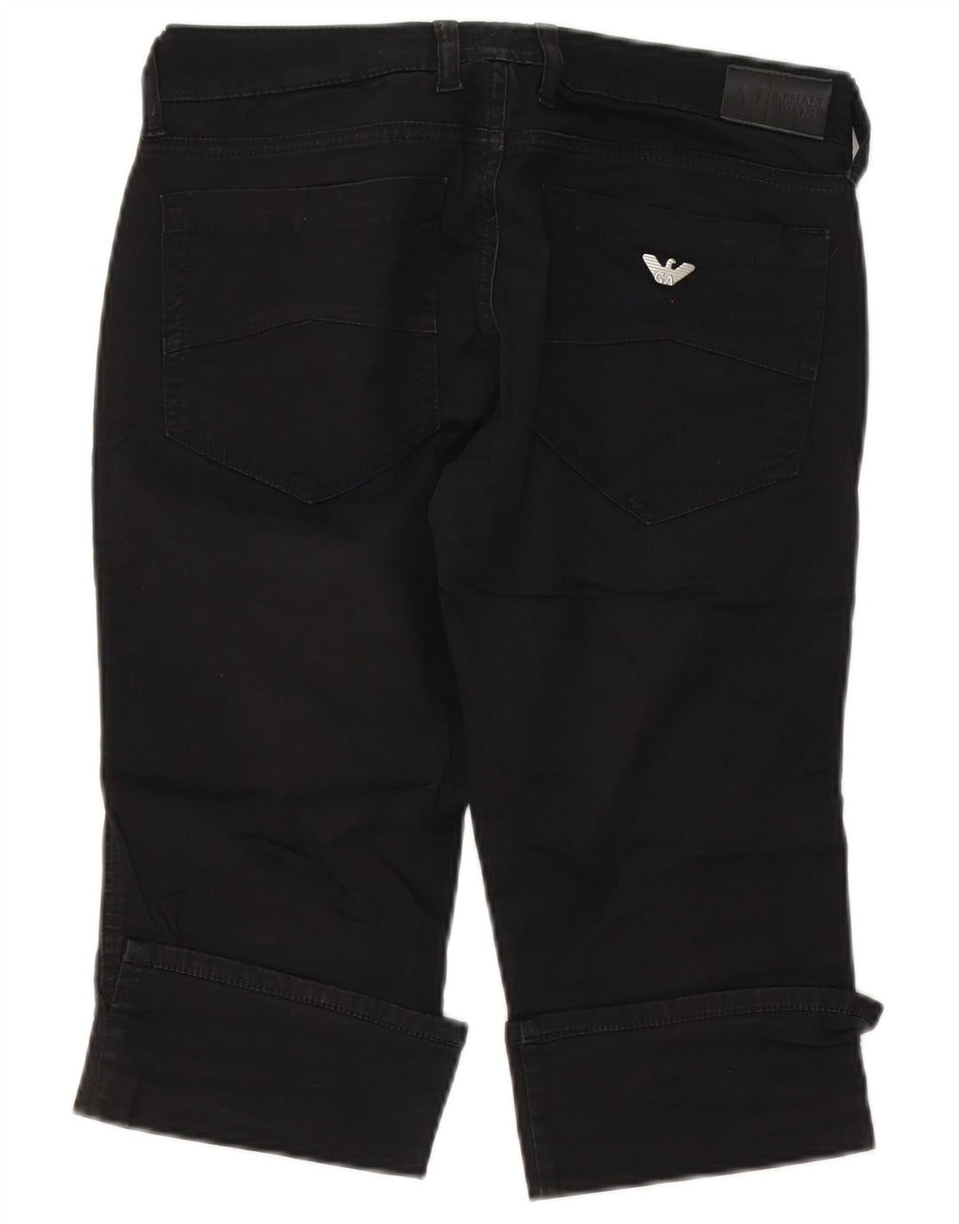 Jeans Capri da donna Armani W29 cotone nero medio